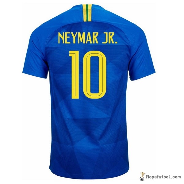 Camiseta Brasil Replica Segunda Ropa Neymar JR. 2018 Azul